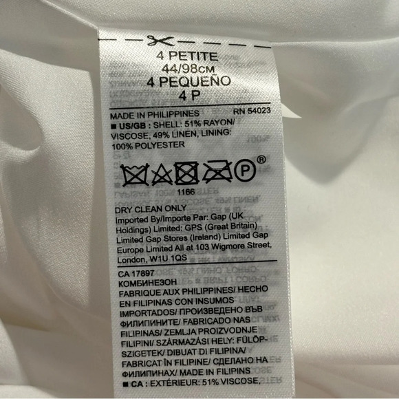 BANANA REPUBLIC SZ 4P Jumpsuit Wide Leg Cropped Linen Blend  NEW WITH TAG - Picture 15 of 16